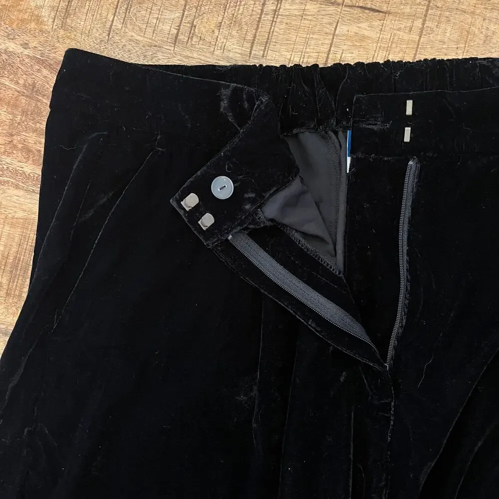 Old Navy Velvet Taylor Wide‎ Leg Trouser Womens XL Pants Holiday NYE Party Glam